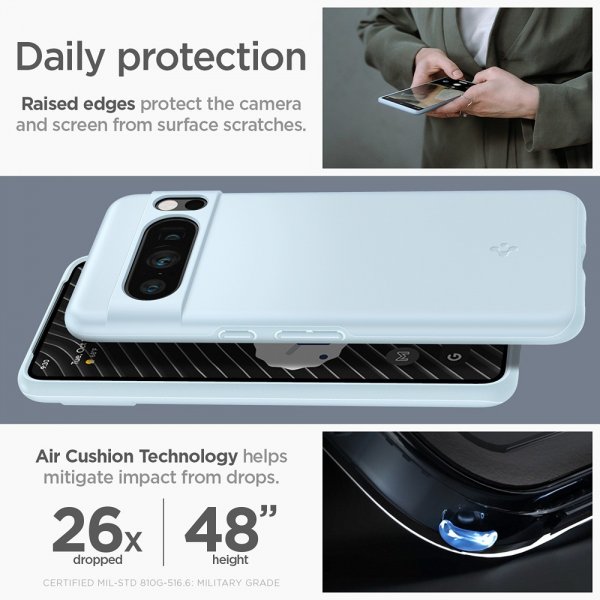 Spigen Google Pixel 8 Pro Skal Thin Fit Mute Blue