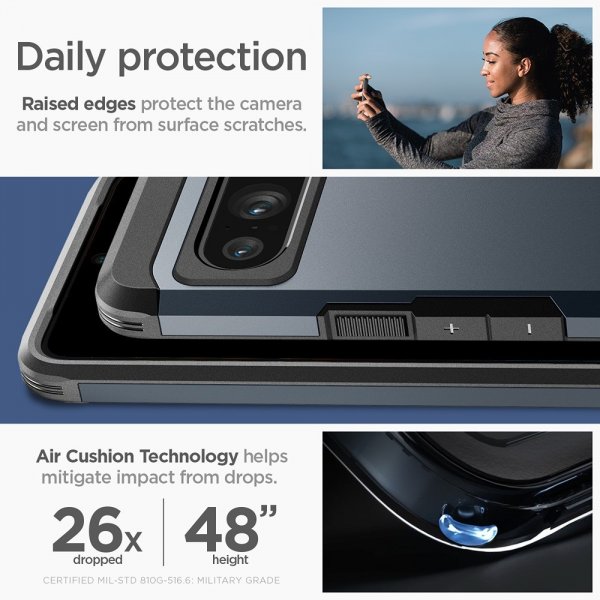 Spigen Google Pixel 8 Pro Skal Tough Armor Metal Slate