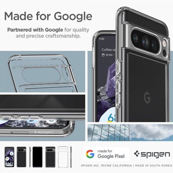 Spigen Google Pixel 8 Pro Skal Ultra Hybrid Crystal Clear