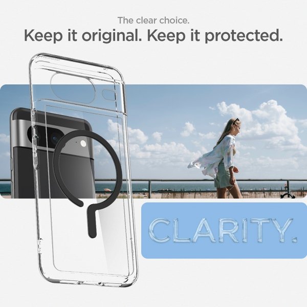 Spigen Google Pixel 8 Skal Ultra Hybrid OneTap Ring MagFit Svart