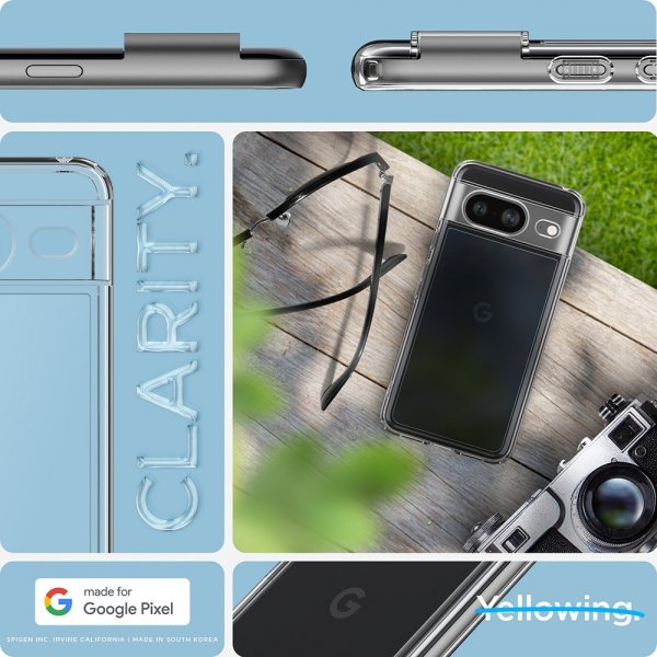 Spigen Google Pixel 8 Skal Ultra Hybrid Crystal Clear
