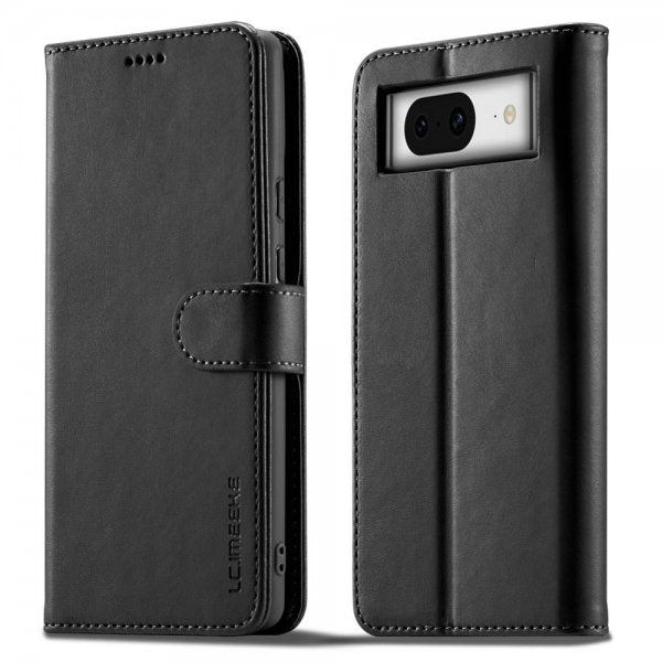 Lc.Imeeke Google Pixel 8a Fodral med Kortfack Stativfunktion Svart