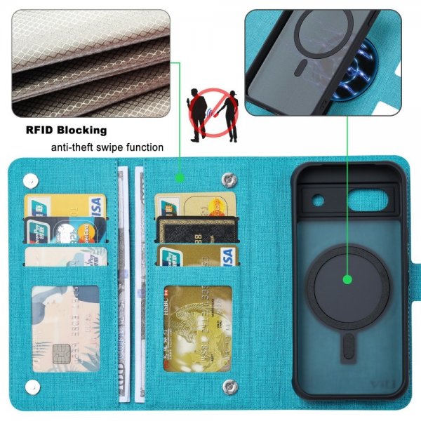 VILI Google Pixel 8a Fodral med Löstagbart Skal GMA Series MagSafe Blå