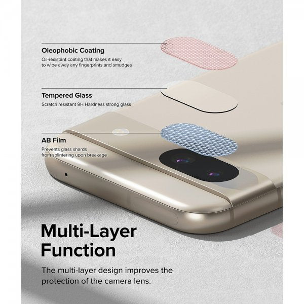Ringke Google Pixel 8a Kameraskydd Camera Protector Glass 3-pack