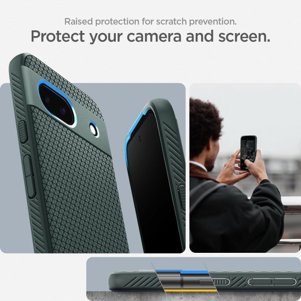 Spigen Google Pixel 8a Skal Liquid Air Abyss Green