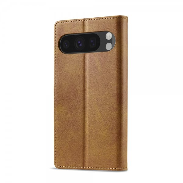 Lc.Imeeke Google Pixel 9/Pixel 9 Pro/Pixel 10/Pixel 10 Pro Fodral med Kortfack Ljusbrun