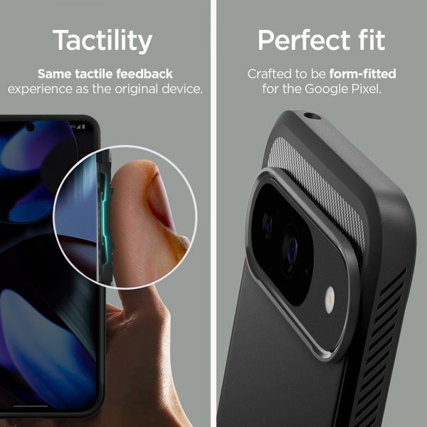 Spigen Google Pixel 9/Pixel 9 Pro Skal Rugged Armor Matte Black