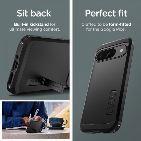Spigen Google Pixel 9/Pixel 9 Pro Skal Tough Armor Svart