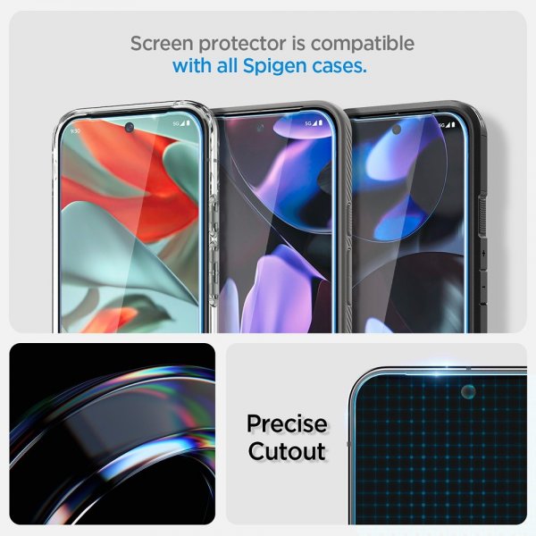 Spigen Google Pixel 9/9 Pro/Pixel 10/10 Pro Skärmskydd GLAS.tR EZ Fit 2-pack