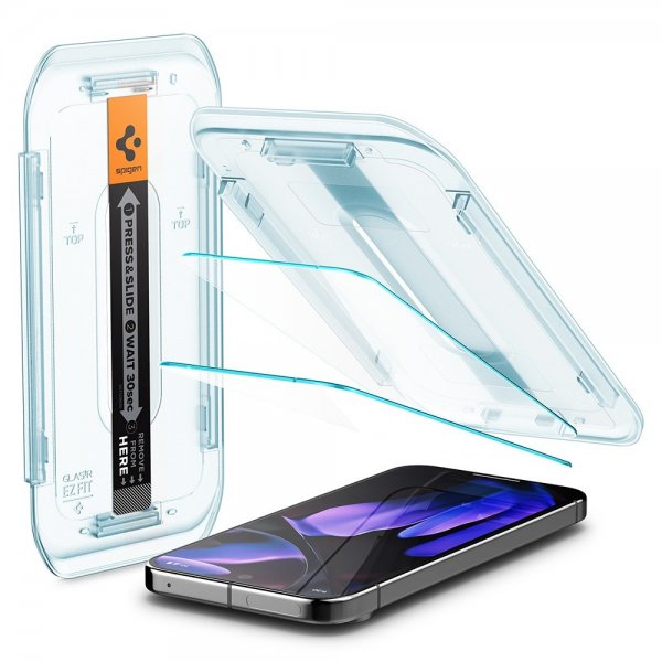 Spigen Google Pixel 9/9 Pro/Pixel 10/10 Pro Skärmskydd GLAS.tR EZ Fit 2-pack