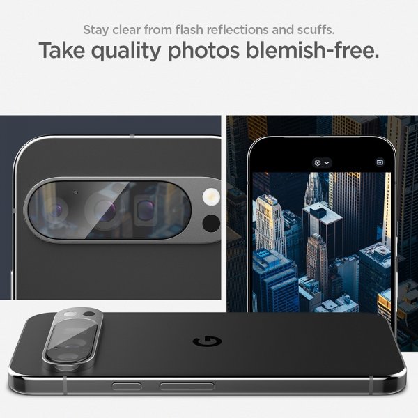 Spigen Google Pixel 9 Pro Kameraskydd Glas.tR EZ Fit Optik 2-pack