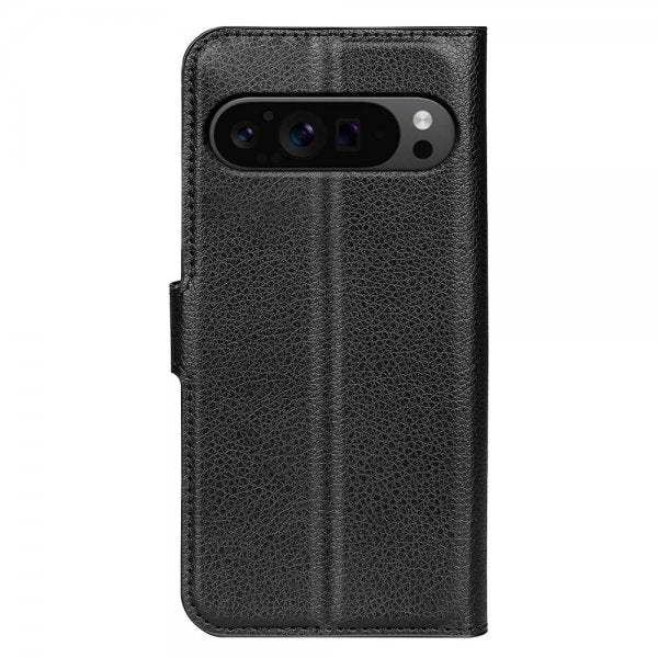 Google Pixel 9 Pro XL Fodral Litchi Svart