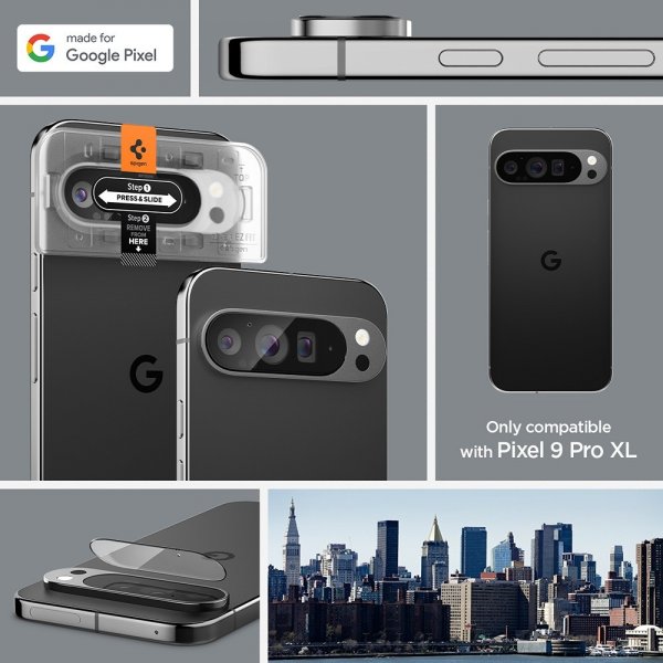 Spigen Google Pixel 9 Pro XL Kameraskydd Glas.tR EZ Fit Optik 2-pack