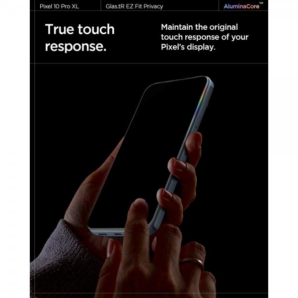 Spigen Google Pixel 9 Pro XL/Pixel 10 Pro XL Skärmskydd GLAS.tR EZ Fit Privacy 2-pack
