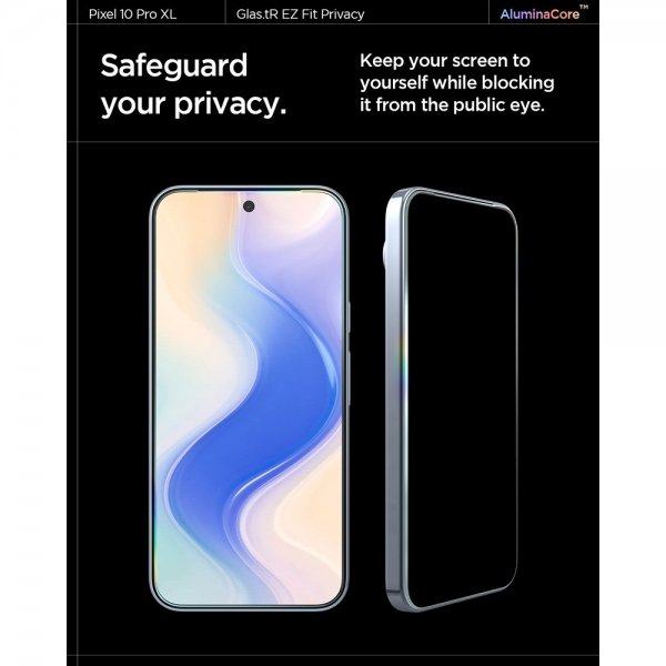 Spigen Google Pixel 9 Pro XL/Pixel 10 Pro XL Skärmskydd GLAS.tR EZ Fit Privacy 2-pack