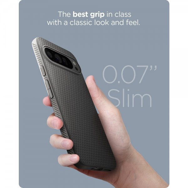 Spigen Google Pixel 9 Pro XL Skal Liquid Air Marble Gray