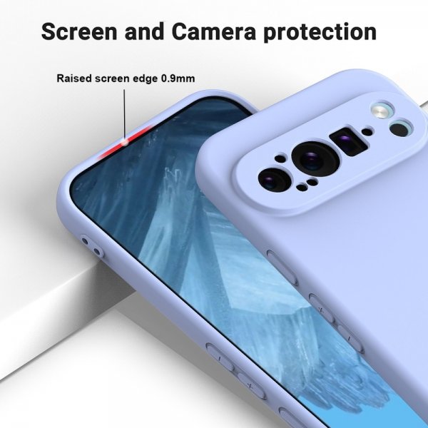Google Pixel 9 Pro XL Skal med Strap Silikon Lila