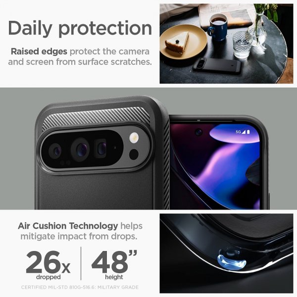Spigen Google Pixel 9 Pro XL Skal Rugged Armor Matte Black