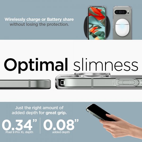 Spigen Google Pixel 9 Pro XL Skal Ultra Hybrid Crystal Clear