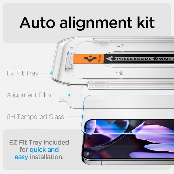 Spigen Google Pixel 9 Pro XL/Pixel 10 Pro XL Skärmskydd GLAS.tR EZ Fit 2-pack