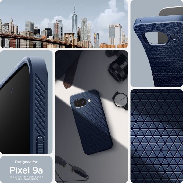 Spigen Google Pixel 9a Skal Liquid Air Navy Blue