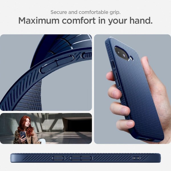 Spigen Google Pixel 9a Skal Liquid Air Navy Blue