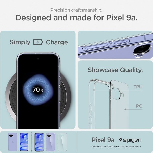 Spigen Google Pixel 9a Skal Ultra Hybrid Crystal Clear