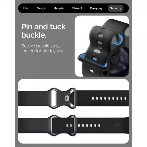 Spigen Google Pixel Watch 1/2/3/4 41mm Armband Nano Pop Black Sesame
