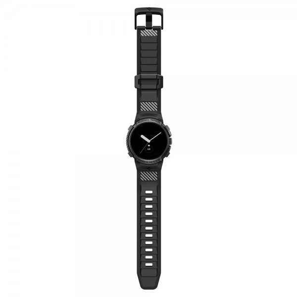 Spigen Google Pixel Watch 1/2/3 41mm Armband och Skal Rugged Armor Pro Svart