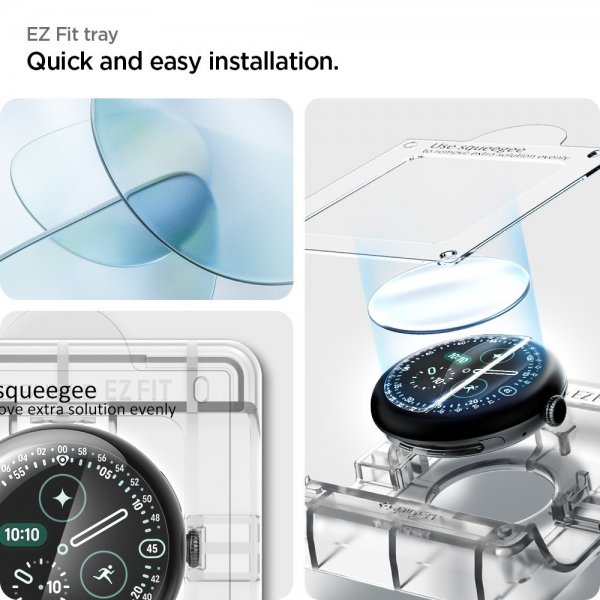Spigen Google Pixel Watch 3/4 45mm Skärmskydd EliteShield EZ Fit 2-pack