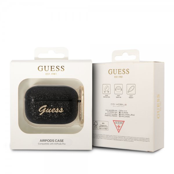 Guess AirPods Pro Skal Glitter Flakes Svart