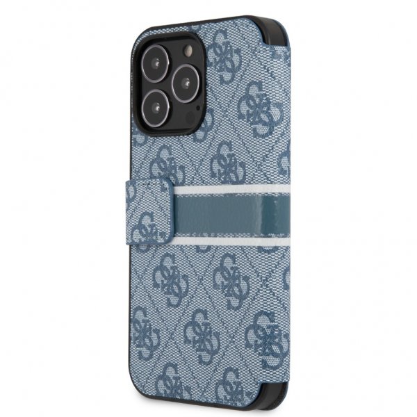 Guess iPhone 13 Pro Max Fodral Printed Stripe Blå