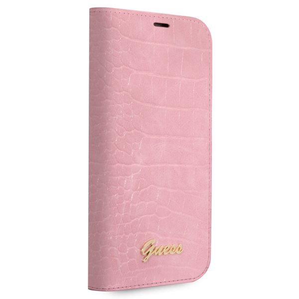 Guess iPhone 14 Fodral Croco Rosa