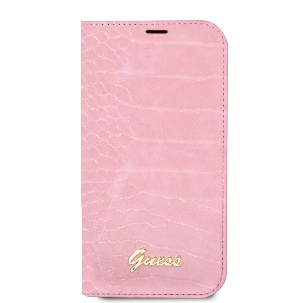 Guess iPhone 14 Pro Max Fodral Croco Rosa