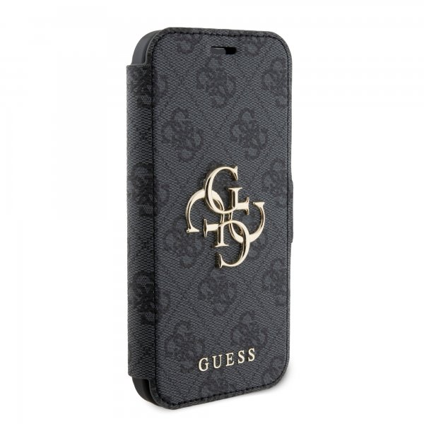 Guess iPhone 15 Plus Fodral 4G Logo Grå