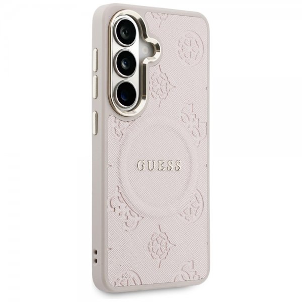 Guess Samsung Galaxy S26 Skal Saffiano Peony MagSafe Rosa