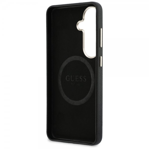 Guess Samsung Galaxy S26 Skal Rhinestone Logo MagSafe Svart