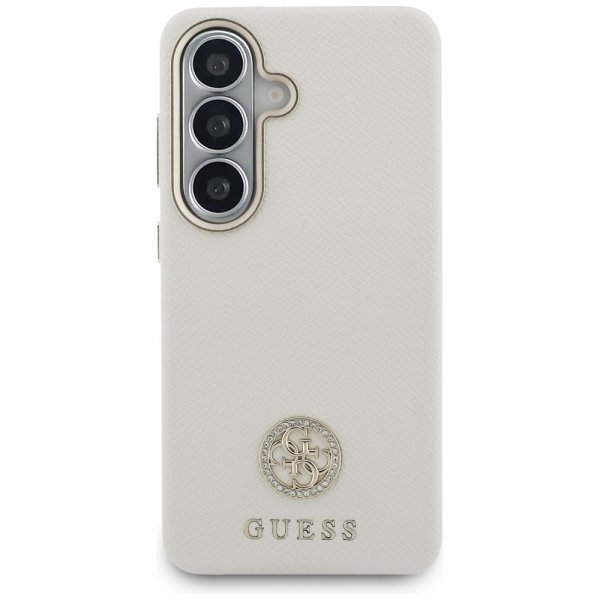 Guess Samsung Galaxy S26 Plus Skal Rhinestone Logo MagSafe Beige