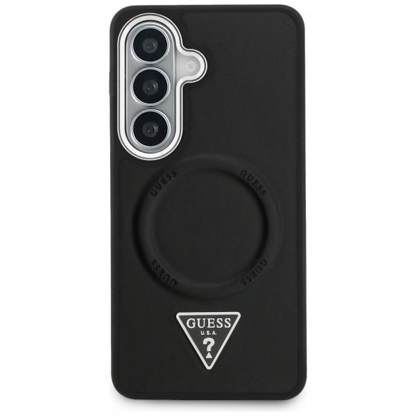 Guess Samsung Galaxy S26 Skal Triangle Logo Embossed MagSafe Svart