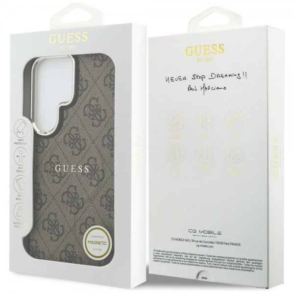 Guess Samsung Galaxy S26 Ultra Skal 4G Embossed MagSafe Brun