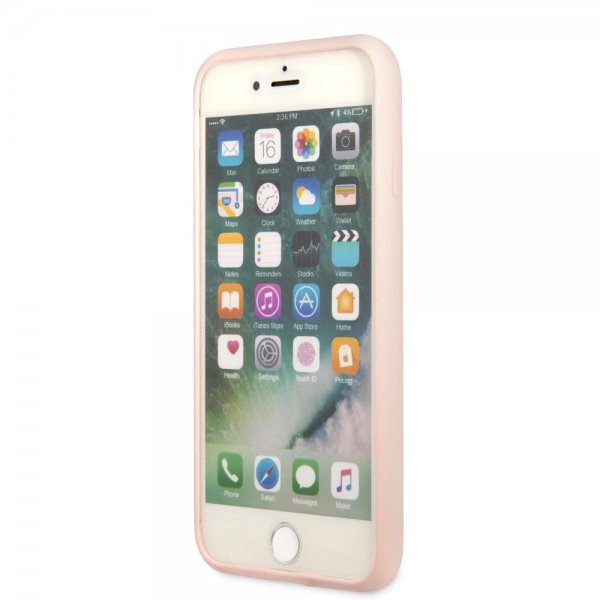 Guess iPhone 7/8/SE Skal Metal Triangle Rosa