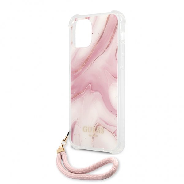 Guess iPhone 12/iPhone 12 Pro Skal Marble Rosa