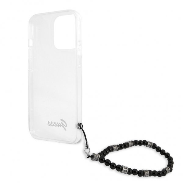 Guess iPhone 13 Pro Skal Pearl Handle Script Logo Svart