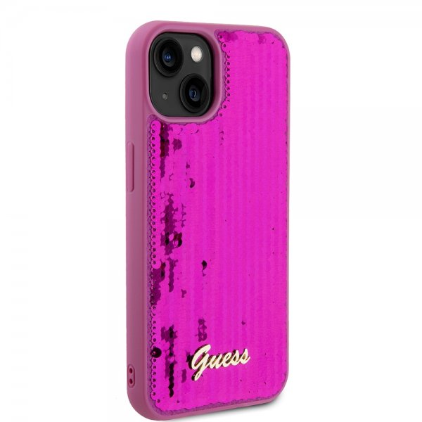 Guess iPhone 13 Skal Sequin Fuschia