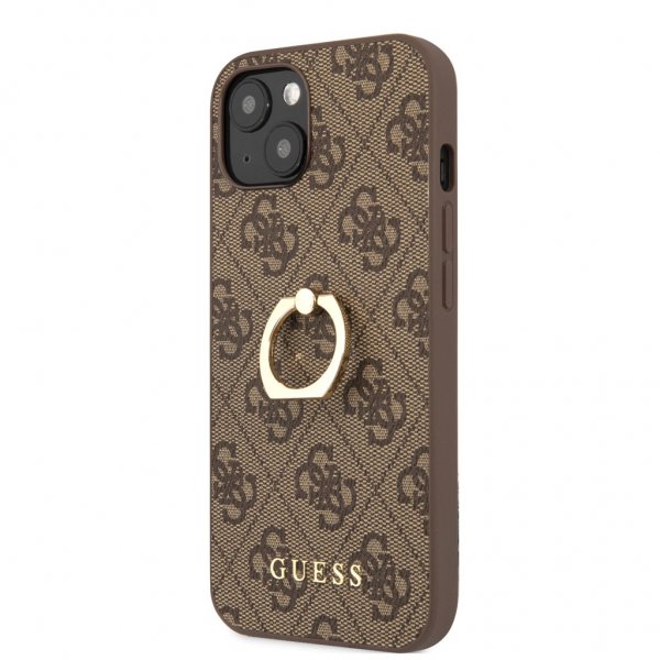 Guess iPhone 13 Mini Skal Ring Stand Brun