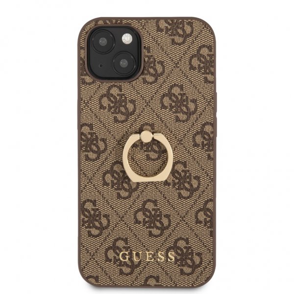 Guess iPhone 13 Mini Skal Ring Stand Brun