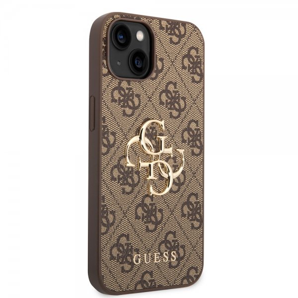 Guess iPhone 15 Plus Skal 4G Logo Brun