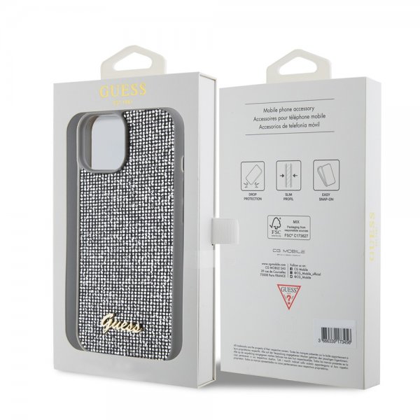 Guess iPhone 15 Skal Square Mirror Silver