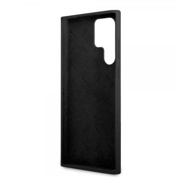 Guess Samsung Galaxy S22 Ultra Skal Script Metal Logo Svart