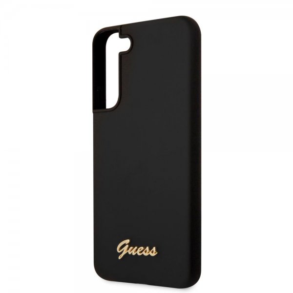 Guess Samsung Galaxy S22 Plus Skal Script Metal Logo Svart